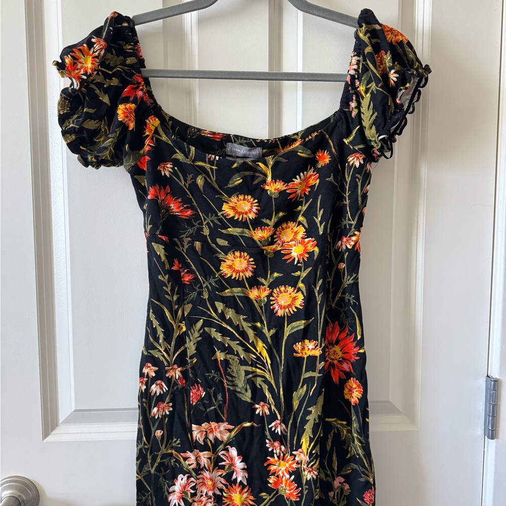 Floral Black Dress